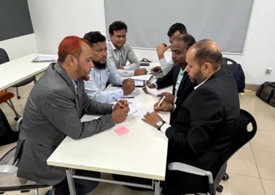 Participants presenting ideas during TalentShapeUp healthcare diagnostics sales training