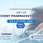 Art of Efficient Pharmaceutical Sales training banner by TalentShapeUp for SMC Pharmaceuticals Bangladesh April 2026