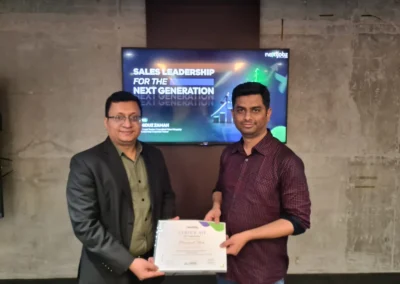Certificate distribution during Nextjobz Sales Leadership program