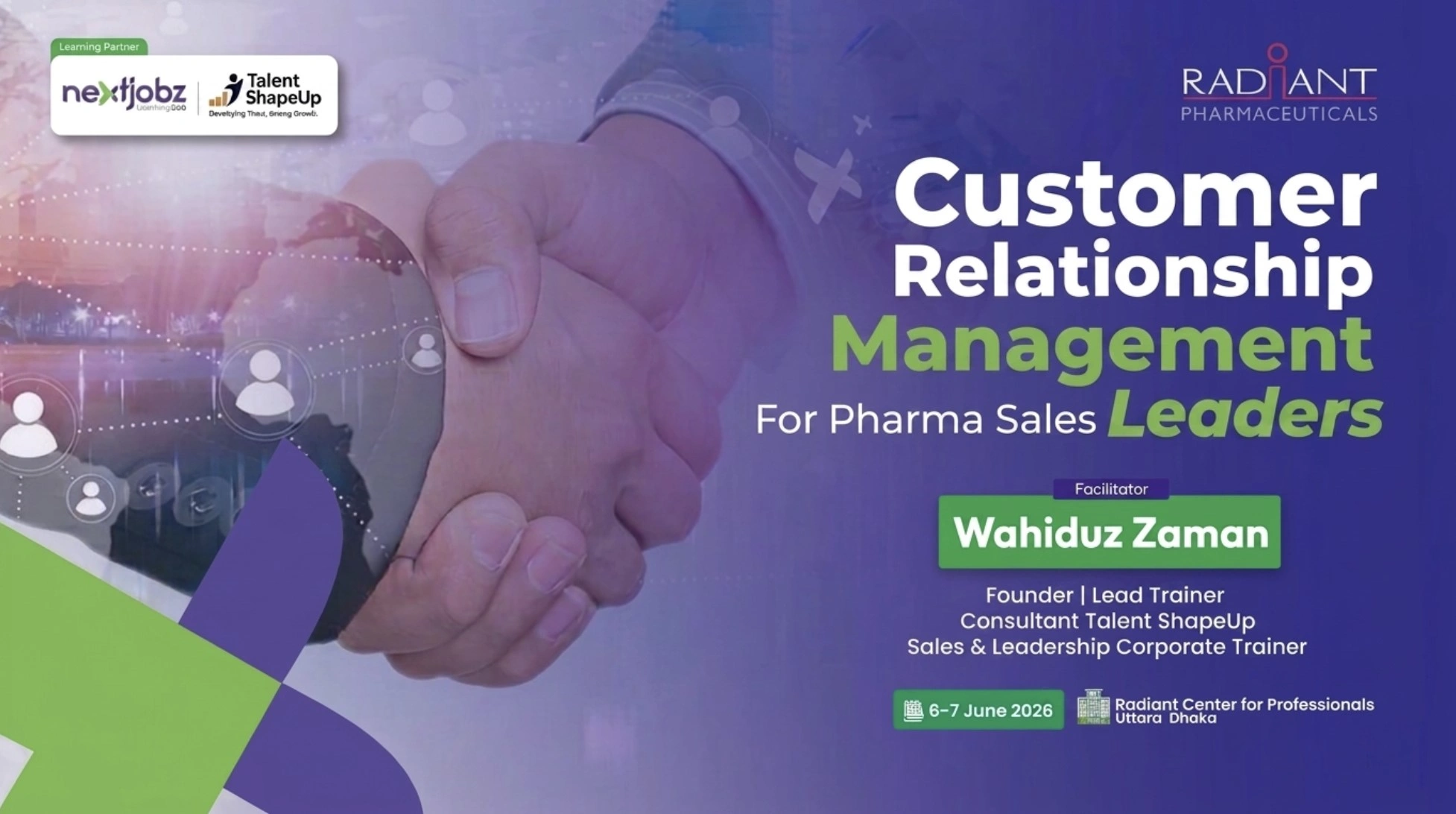Customer Relationship Management for Pharma Sales Leaders| Talent ShapeUp, nextjobz, nextjobz Learning Lab, Akij Resource, Bdjobs, Bdjobs eLearning.